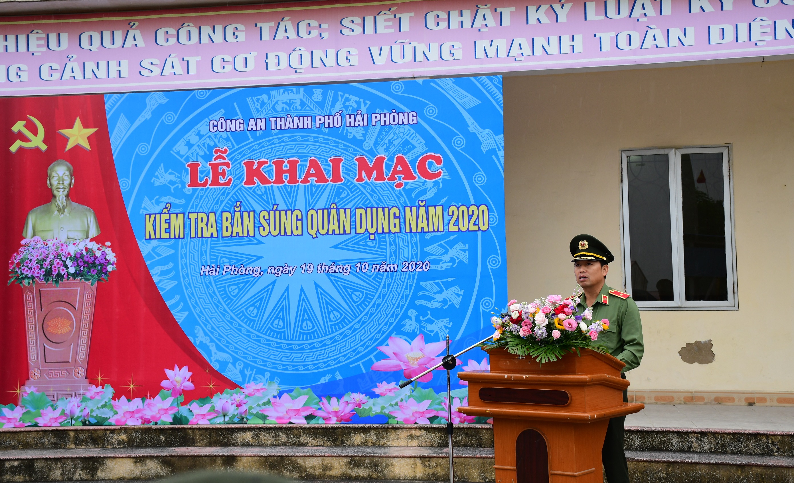 Khai mạc đợt kiểm tra bắn súng quân dụng Công an thành phố năm 2020